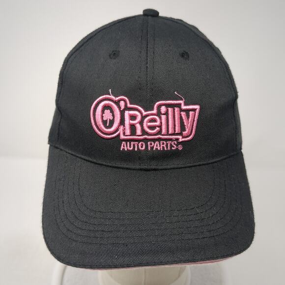 O'Reilly Auto Parts Strapback Baseball Cap Black One Size Adjustable Embroidered - Picture 2 of 9